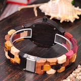 Bobo Bird Women's Colourful Handmade Wooden Watch