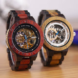 Bobo Bird Men's Wooden Gear-Inspired Mechanical Design Watch (Sandalwood)