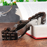 Bobo Bird Men's Luxury Wooden Quartz Watch with Chronograph (black)