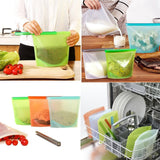Silicone Fridge Freezer Food Storage Bags (4-pack)