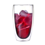 Double Wall Heat Resistant Borosilicate Glass Cup (450ml)