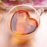 Heat Resistant Heart Shaped Glass Tea Cup (240ml)