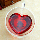 Heat Resistant Heart Shaped Glass Tea Cup (240ml)