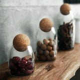 Airtight Cork Sphere Storage Borosilicate Jar (1200ml)