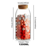 Airtight Cork Plug Sealed Storage Jar (1200ml)