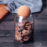 Airtight Cork Sphere Storage Borosilicate Jar (800ml)