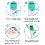 Contactless Infrared Digital Thermometer with Fever Alarm LCD