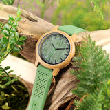 EthicalDeals | Bobo Bird Bamboo & Silicone Nature Green Watch