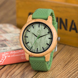 EthicalDeals | Bobo Bird Bamboo & Silicone Nature Green Watch