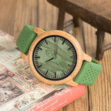 EthicalDeals | Bobo Bird Bamboo & Silicone Nature Green Watch