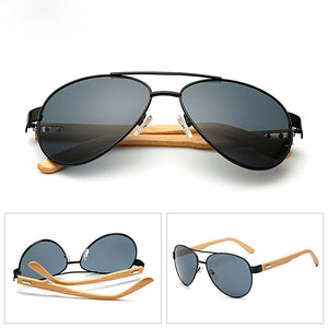 EthicalDeals | Ralferty Unisex Designer Aviator Bamboo Sunglasses