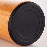 EthicalDeals | Bamboo Insulated Thermos Water Bottle with Stainless Steel Inner Flask