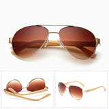 EthicalDeals | Ralferty Unisex Designer Aviator Bamboo Sunglasses