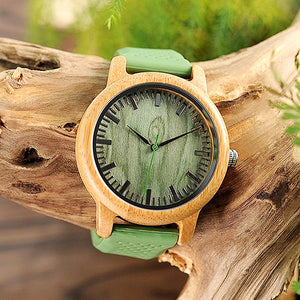 EthicalDeals | Bobo Bird Bamboo & Silicone Nature Green Watch