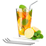 EthicalDeals | 11-Piece Reusable Stainless Steel Drinking Straw Set