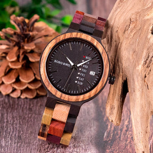Bobo Bird Women's Colourful Handmade Wooden Watch