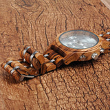 Bobo Bird Men's Luxury Wooden Quartz Watch with Chronograph (silver)