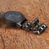 Bobo Bird Men's Luxury Wooden Quartz Watch with Chronograph (black)