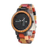 Bobo Bird Men's Colourful Handmade Wooden Watch