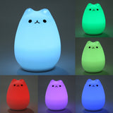Children's Colour Changing LED Cat Nightlight
