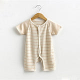 Organic Cotton & Bamboo Fibre Striped Romper Bodysuit (twin pack)