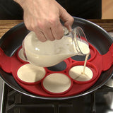 Silicone Non-Stick Frying Pan Seven Mould Shaper