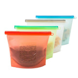 Silicone Fridge Freezer Food Storage Bags (4-pack)