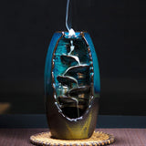 Cascading Smoke Waterfall Incense Burner (Sea Blue)